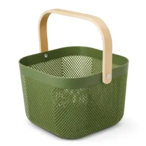 Mesh Basket w/ Wooden Handle